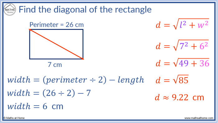 Diagonal rectangle units 6x xz wy diagonals