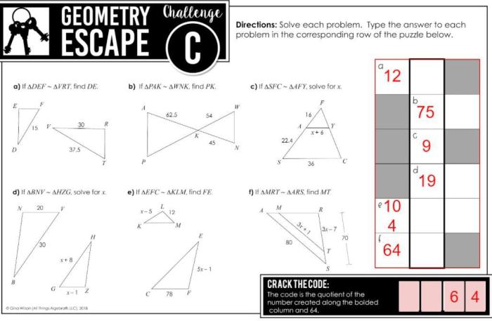 Geometry escape room answer key pdf